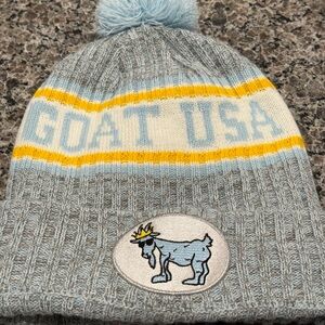 Gray Blue and Yellow Adult Beanie (GOAT)